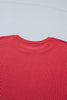 Fiery Red USA Graphic Half Sleeve Loose Ribbed Top