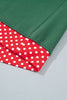 Pink Colorblock Polka Dot Contrast Trim Oversized Sweatshirt