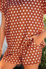 Brown Polka Dot Print Short Set
