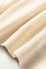 Jet Stream Ribbed Knit Ribbon Knot Backless Drop Shoulder Sweater