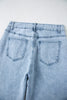 Beau Blue Bow Knot Side Detail Straight Leg Loose Jeans