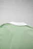Smoke Green Striped Patchwork V Neck Two Piece Shorts Plus Size Set