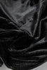 Black Shiny Velvet Drawstring High Waist Straight Leg Casual Pants