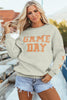 Black Game Day Graphic Rugby Football Season Sweatshirt