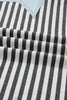 Gray Stripe Contrast Star Stitched Plus Size Long Sleeve Top