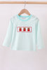 Blue bear embroidery top