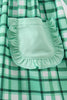 Green parade embroidery gingham dress