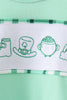 Green parade embroidery top