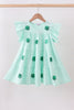 Mint clover sequin ruffle tiered dress
