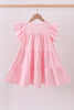 Pink clover sequin ruffle tiered dress