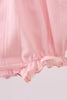 Pink cross jacquard embroidery ruffle bubble