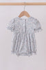 Floral bunny smocked bubble
