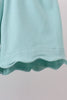 Green bunny applique shorts set