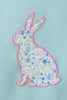 Green bunny applique shorts set