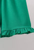Green watermelon seersucker smocked ruffle shorts set