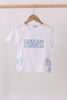 White MAMA bow applique mom&me top