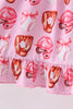Pink bow baseball bamboo dress
