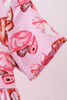 Pink bow baseball bamboo dress