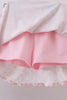 Pink bowknot cross applique skort set