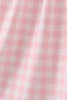 Pink character embroidery gingham dress