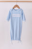 Blue brother embroidery gown