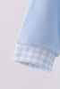 Blue brother embroidery gown