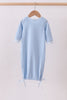 Blue brother embroidery gown