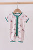 Green duck bamboo pajama romper