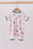 Green duck bamboo pajama romper