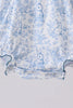 Navy bunny embroidery floral peter pan collar bubble