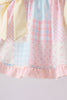 Pink Floral Print Checkered Bloomer Set