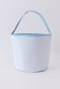 Blue stripe bunny basket