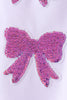 White bow sequin mom&me sweatshirt