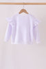 White bow sequin mom&me sweatshirt