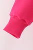 Magenta bow sequin mom&me sweatshirt