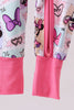 Pink character bamboo romper