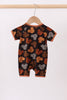 Brown character bamboo romper