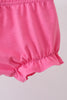Pink character smocked ruffle bloomer set