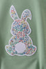 Sage bunny applique ruffle bubble