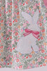 Floral bunny applique ruffle bloomer set