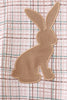 Brown bunny applique plaid romper