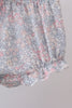 Blue floral bunny applique bloomer set