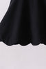Black scalloped active  mom&me dress