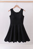 Black scalloped active  mom&me dress