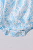 Blue bunny smocked peter pan collar bubble