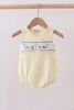 Yellow cross sheep embroidery bubble