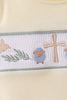 Yellow cross sheep embroidery bubble