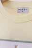 Yellow cross sheep embroidery top
