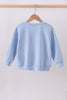 Blue hand-sewn bow mom&me sweatshirt