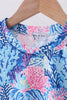 Blue marine creature print top